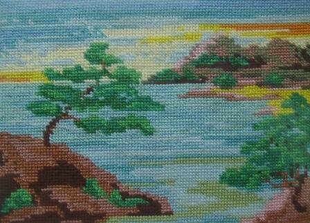 Японский пейзаж. Моя первая работа