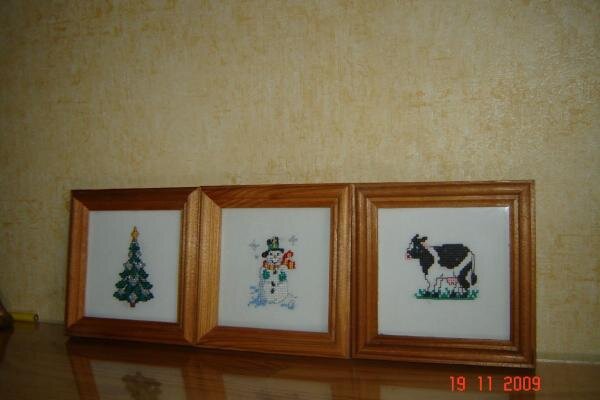 Мои первые работки на обычной ткани хб