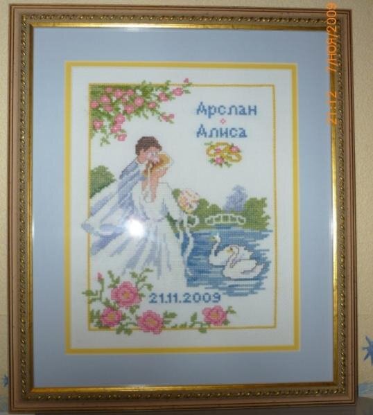 Подарок моей племяннице. Схема скачена в интернете. От работы получила большое удовольствие. Жаль, что фото не очень...