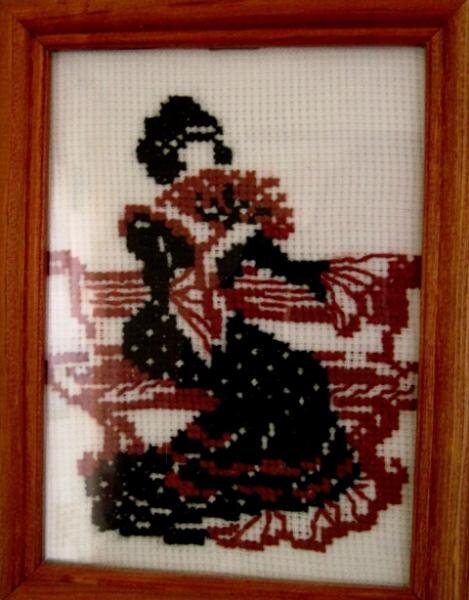 мои начинания,вышила за 1 вечер,в порыве,вторая работа в моей жизни)