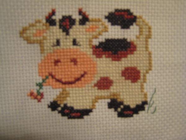 Моя самая первая работка -  до неё никогда крестиком не вышивала)))