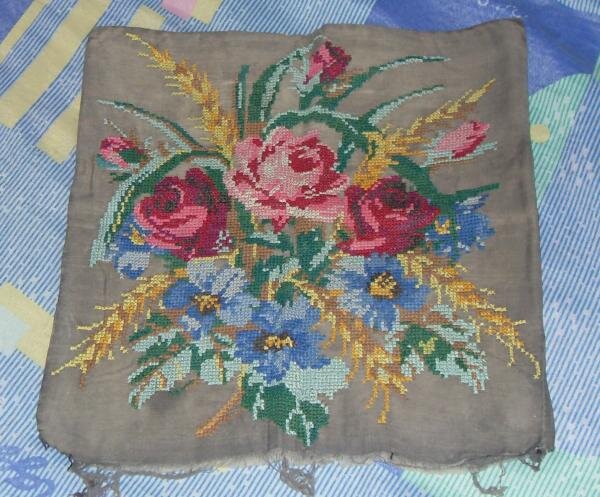 подушка с цветами
