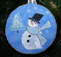 снеговик 
схема из журнала Вышиваю крестиком