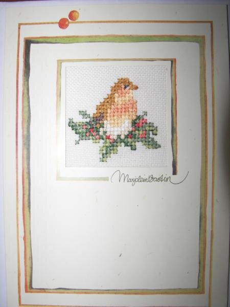 Это моя самая первая вышивка, подарила подружке на Новый год