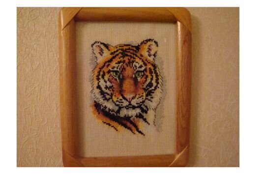 тигр. вышила на подарок
