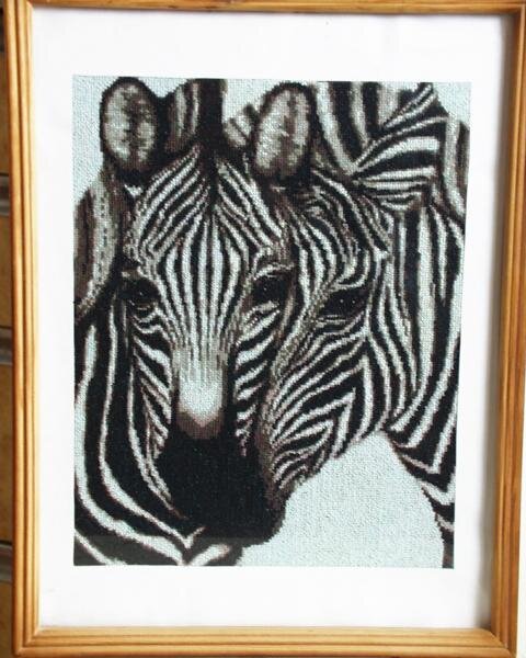 Это одна из первых работ,страшно сказать вышита на акриле которым укрывают теплицы,с канвой был напряг,а вышивать так хотелось.