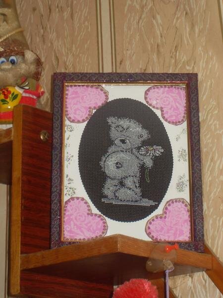 Мишка Тедди в декупажной рамочке