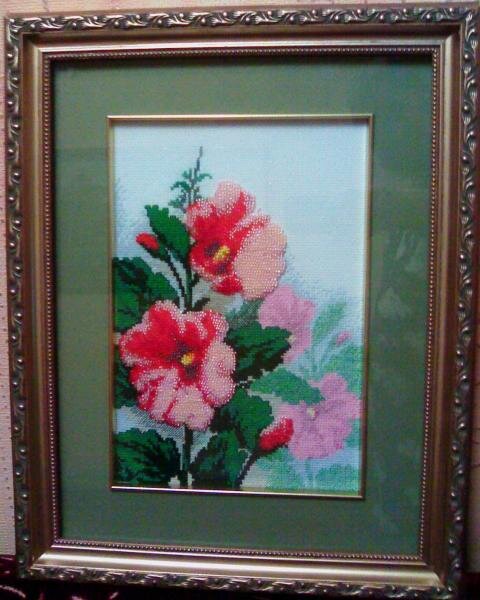 310820091028 Вышивала маме на юбилей! Подбор ниток и биссера мой, на глазок.