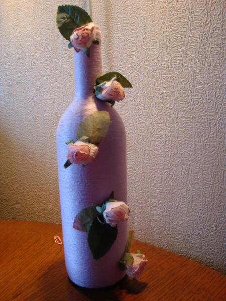 бутылка обмотаная нитками