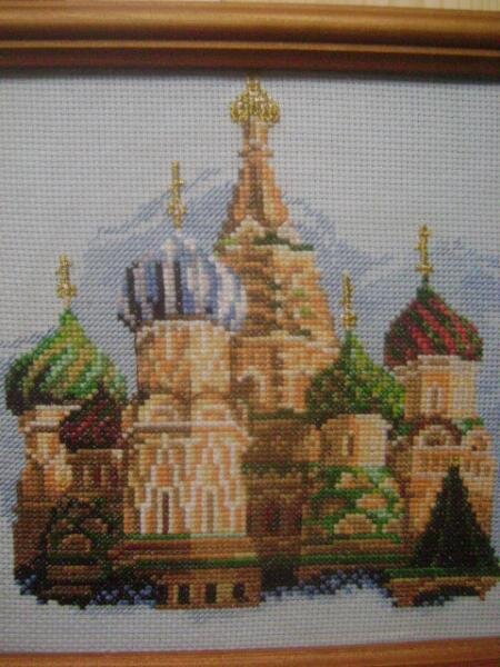 Храм Василия Блаженного. Вышивала 2 месяца.Ну ооочень хотелось его вышить.