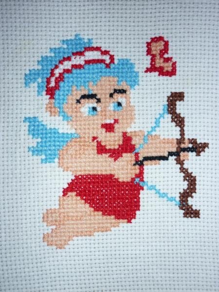 Херувим. Вот именно с этой вышивки я и подсела на иглу