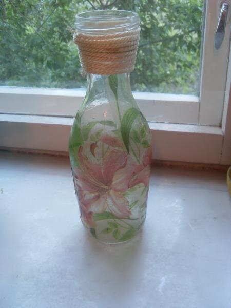 ваза. Декупаж