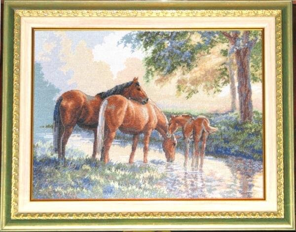 Лошади на водопоє