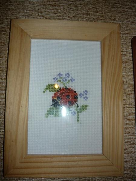 "Божья коровка". Вышивал мой сыночек