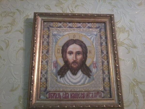 Икона. Кстати, я ее освятила в храме и получила благословение у батюшки