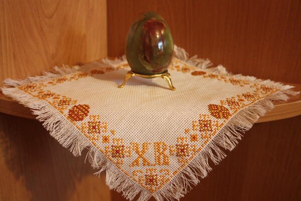 Набор Риолис. Пасхальная салфетка. Дарила маме.