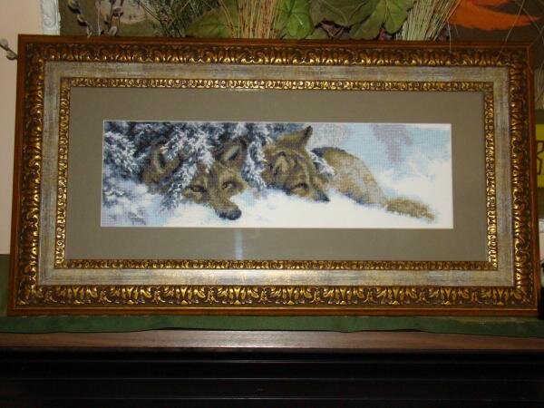 Волки. Подарок мужу на 25-ти летие.