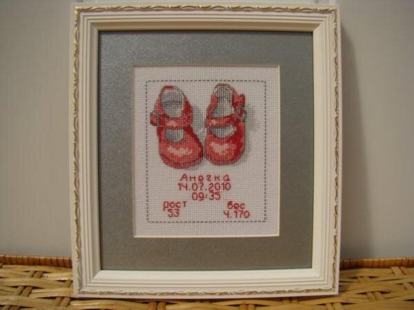 Метрика в подарок для крестницы.