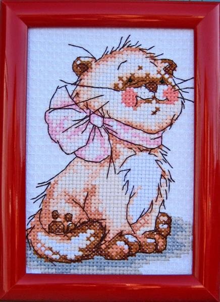 Котик с роз.бантом
