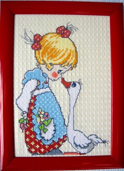 Девочка с гусем: "Знакомство"