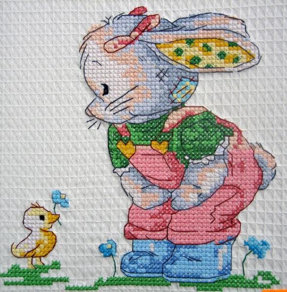 Зая с утёнком