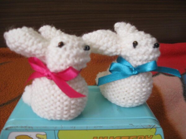 Зайчики -сделаны для моих деток Миши и Даши