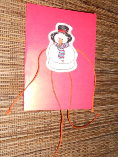 открытка снеговик