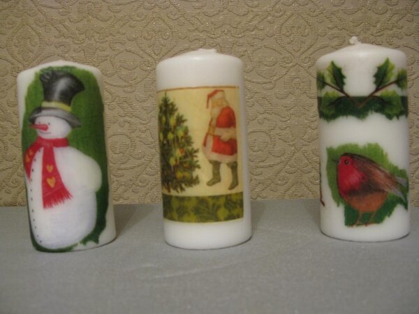 декупаж на свечах