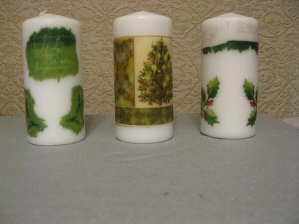 обратная сторона свечей