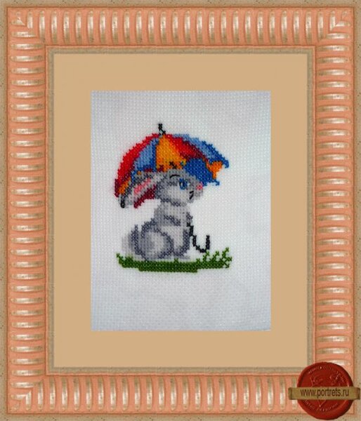 зайка под зонтом