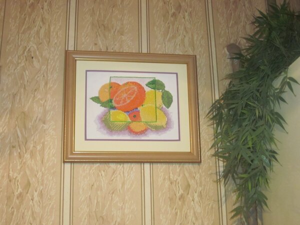 Цитрусы. Смешанная техника