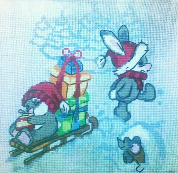 зайки с санками