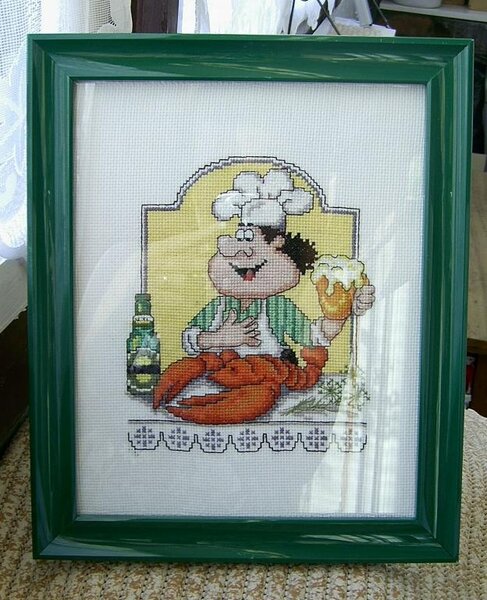 Поваренок с раками и пивом.
( подарок для подружки)