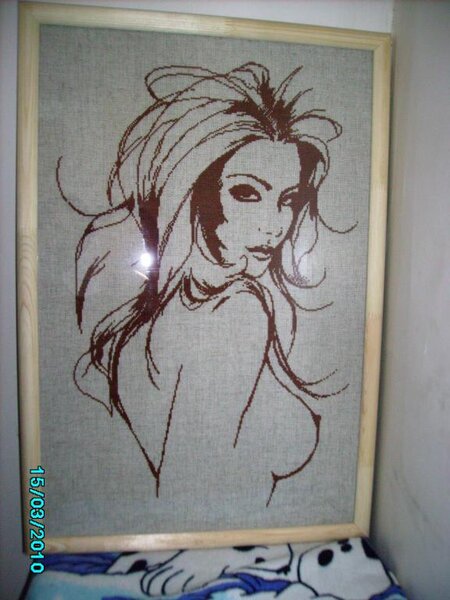 IMGP1394Подарок любимому мужу.Вышивала когда он был на работе или ложился спать.Схемку просила у девушки в одном из сообществ.