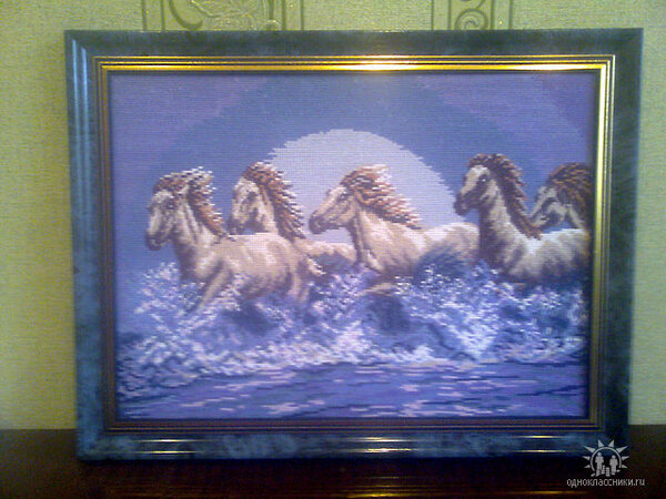 белые лошади