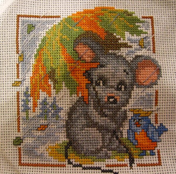 Мышонок под дождем