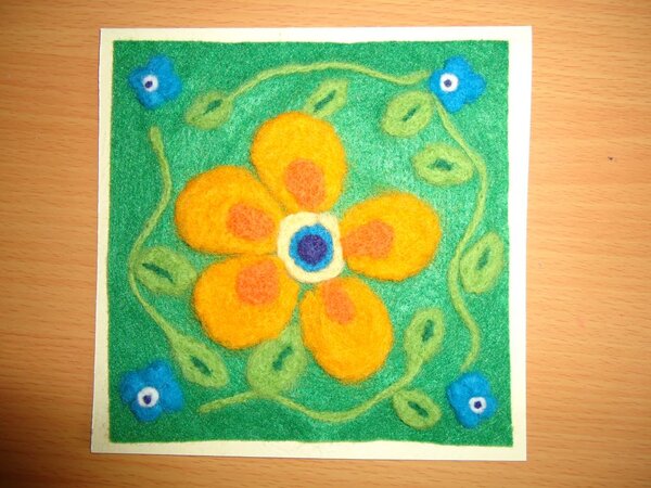 пробы валяния в открыточном деле