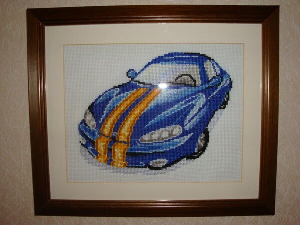 Машинка, вышивалась для проверки приметы!