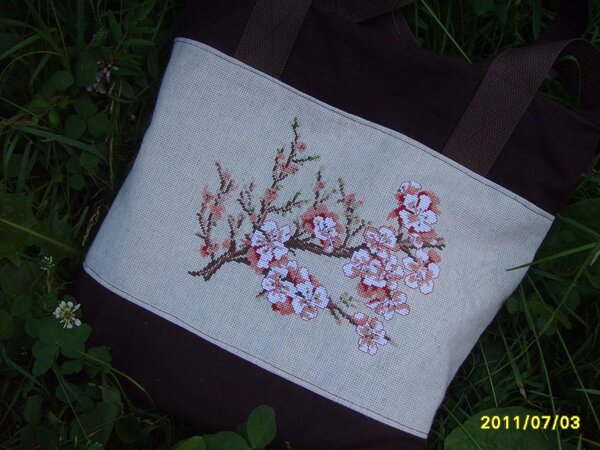 Сумка "Ветка сакуры"