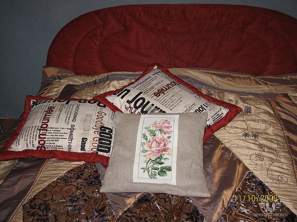 интерьер - подушка "Роза" для Поли