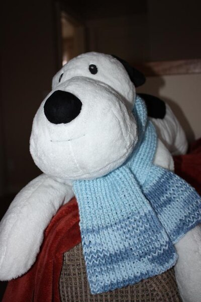 Шарфик тоже для сына, но он позировать отказался