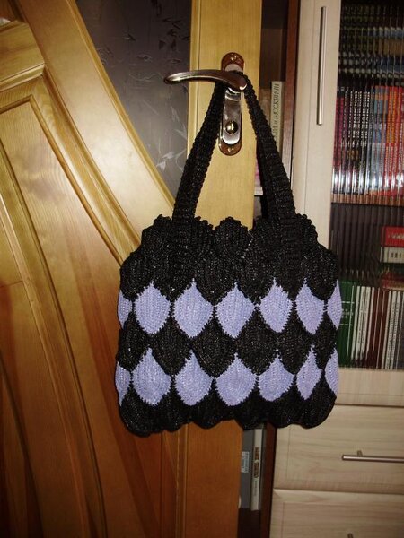 Сумка крючком из пакетов.