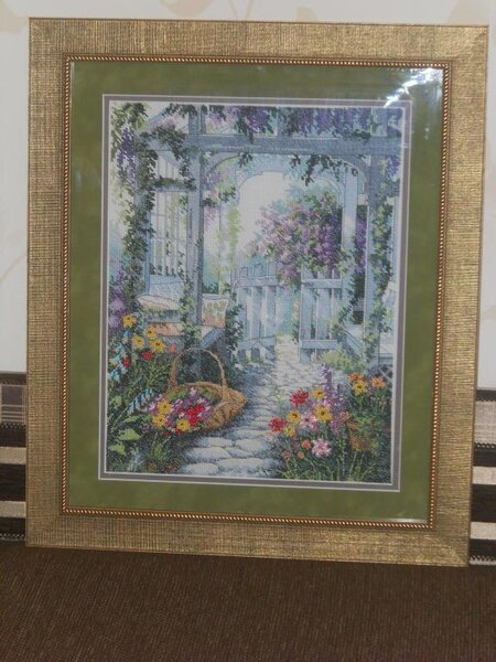 Калитка в сад. Выполнена в смешанной технике