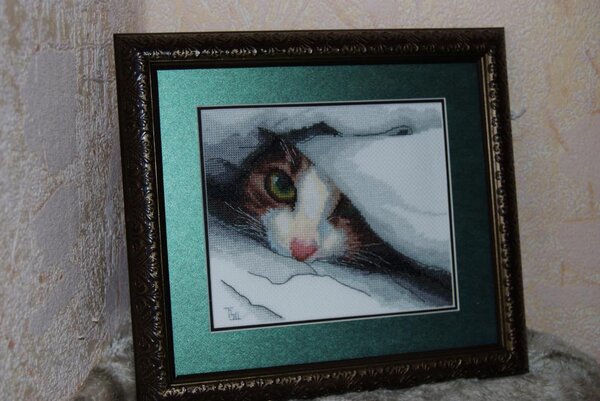 Вышивка подарена мне замечательной девчушкой  Лелькой, а от меня только оформление