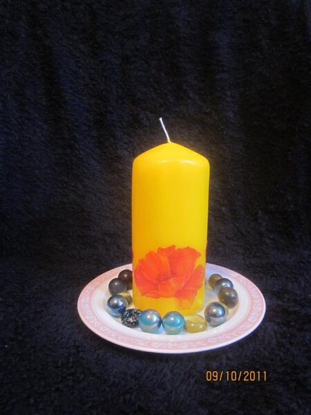 декупаж свечи