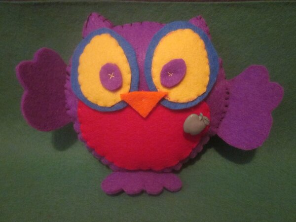 Сова из фетра