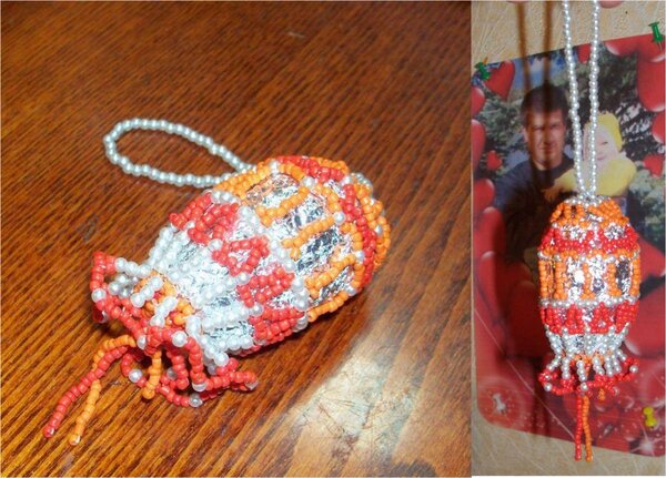 Новогодний шарик - яичко.