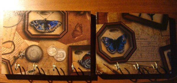 ключницы декупаж