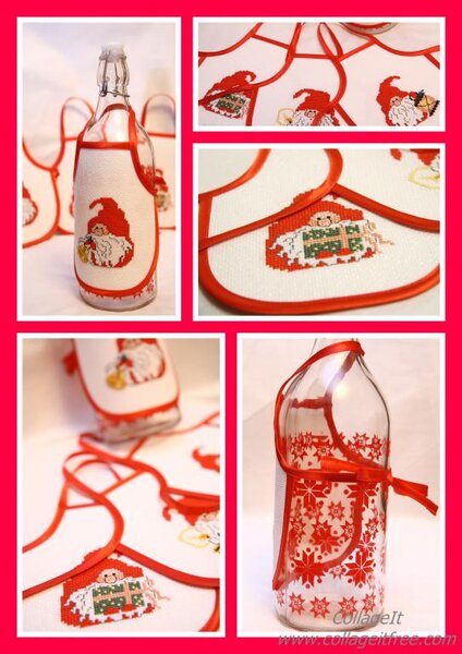 Новогодние фартучки на бутылки