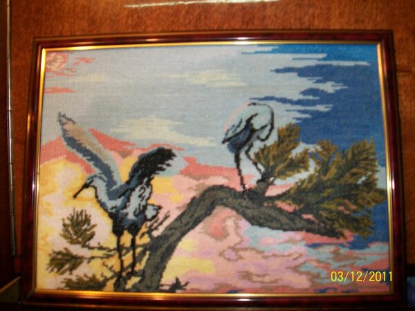 аисты вышивала для дочери